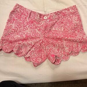 Lilly Pulitzer Buttercup Pink Scalloped Paisley Shorts